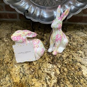 Laura Ashley Home Tie Dye Watercolor
ceramic rabbit figurines - adorable!  New!
